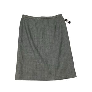 Pendleton Virgin Wool Gray Plaid Midi Skirt Size 16W Office Career Pencil NWT